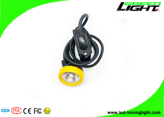 Anti Explosive 12000lux Led Miner Cap Lamp Silicone Button Corded Cap Lamp Color Logo Customized 18hrs Working Time