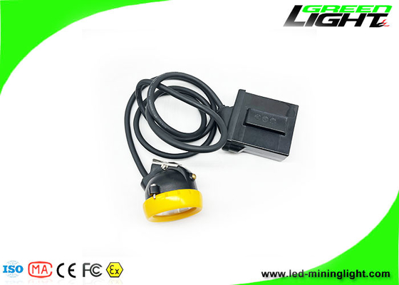 Anti Explosive 12000lux Led Miner Cap Lamp Silicone Button Corded Cap Lamp Color Logo Customized 18hrs Working Time