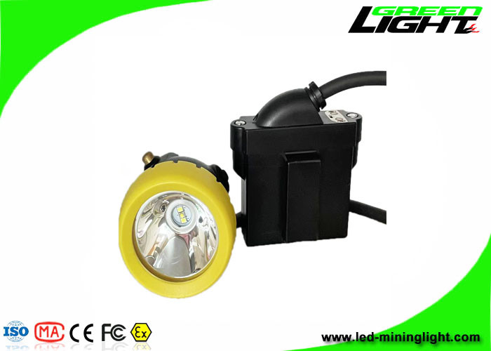10000 Lux 216lum 7800 MAh Corded LED Mining Cap Lamp USB Charging with Low Power Warning Function Miner Headlamp