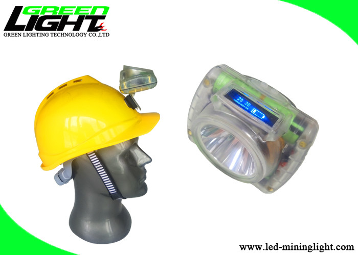 Cordless LED Mining Headlamp Digital OLED Display 5V 2A Coal Mining Cap Lamp