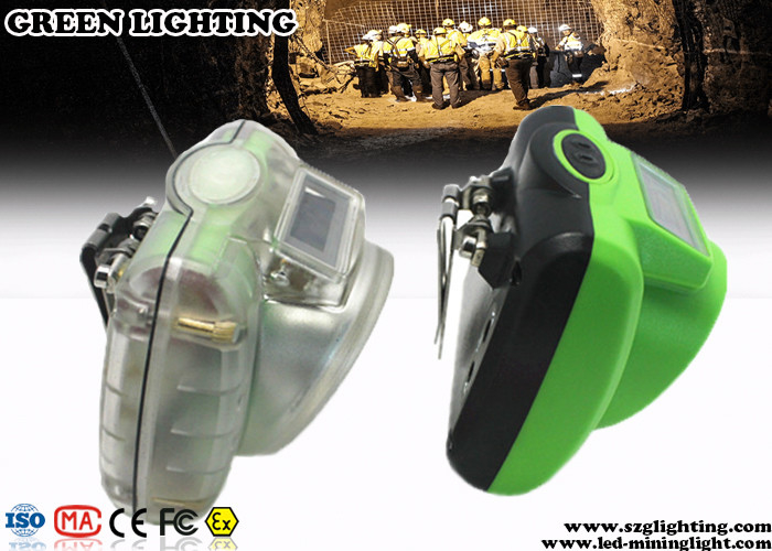 Green 13000 Lux Safety Cordless Mining Lights IP 68 Waterproof Degree