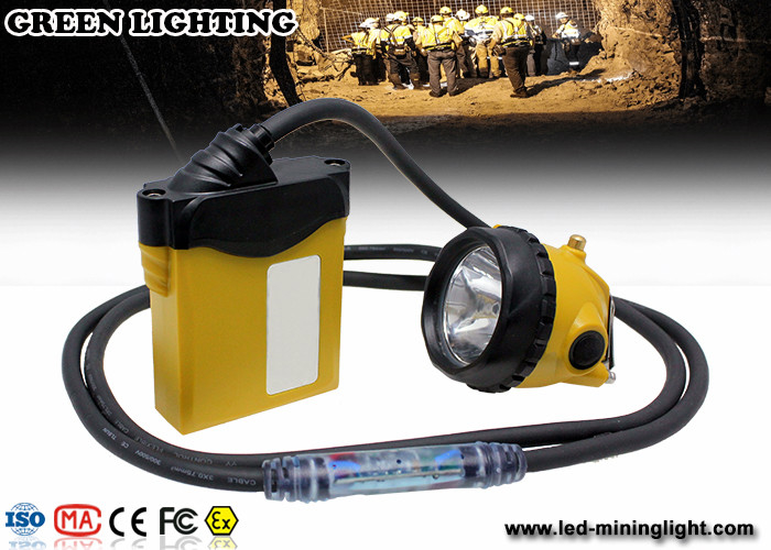 3W 800mA LED coal mining cap lamp , cable light color option with SAMSUNG battery pack