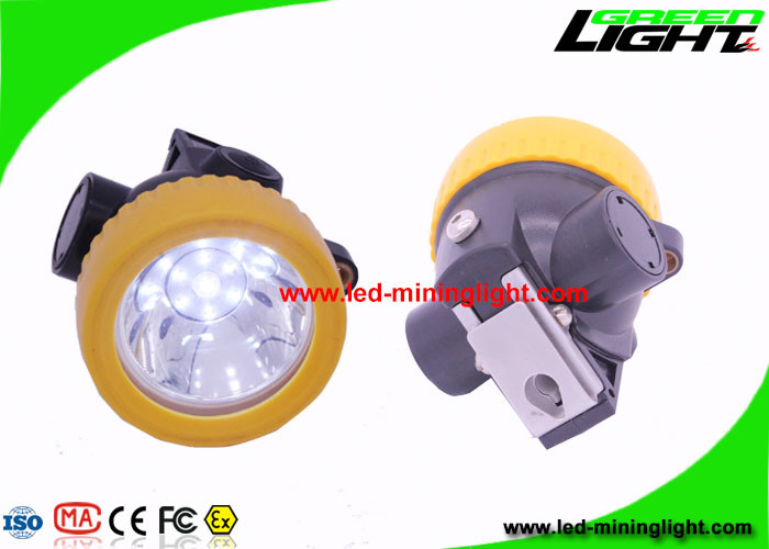 Wireless LED Mining Cap Lamp Yellow Color For Camping / Hunting / Fishing