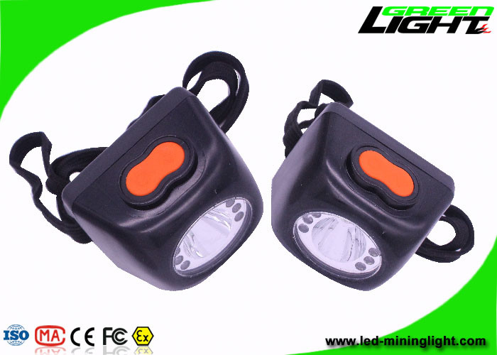 Safety Cordless LED Mining Cap Lamp Black Color 13-15 Hours Working Time