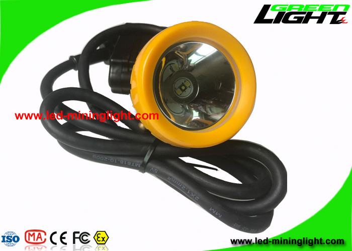 6.6Ah Black Mining Cap Lights , 420g Miners Helmet Light  With 16 Hours Working Time