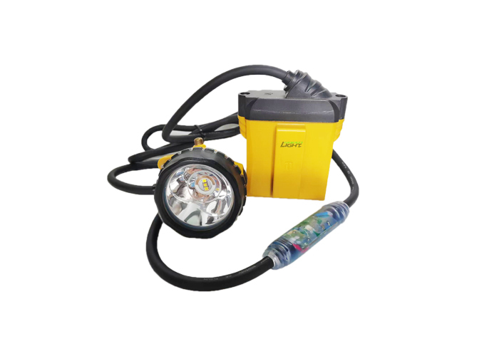 25000lux Led Miner Safety Cap Lamp 10.4Ah Rechargeable SAMSUNG Battery Miner Cap Lamp with Flashing Warning Light