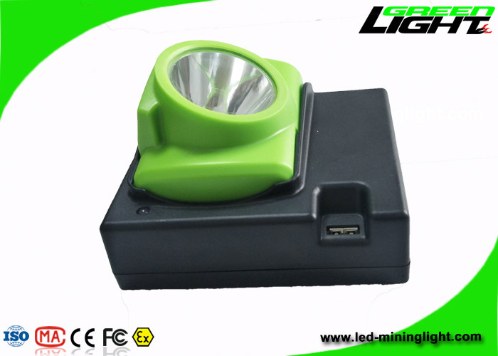 OLED Screen Rechargeable LED coal Headlamp Water Resistant With 14 - 16hours Working Time