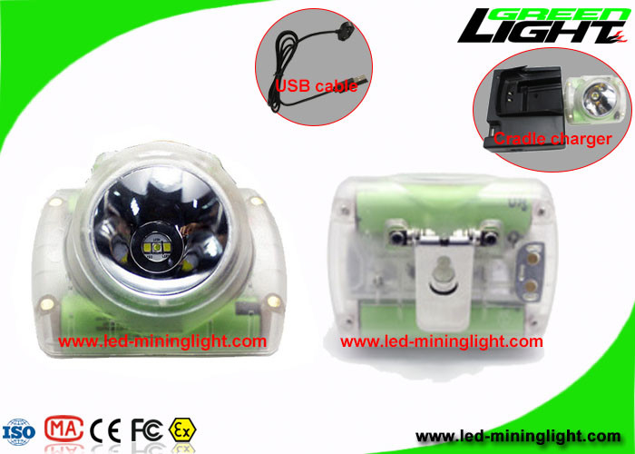 Hard PC Material Cordless Mining Lights 13000 Lux High Power Helmet Lamp 1.78W