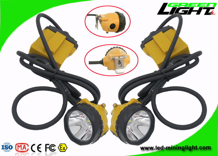IP68 Water Proof 25000lux Rechargeable Mining Hard Hat LED Lights With 10.4Ah Capacity