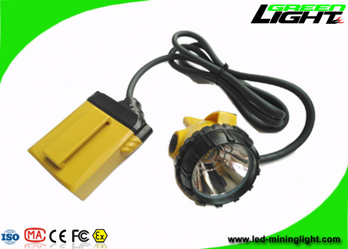 Corded Underground Mining Cap Lights 25000lux With 10.4Ah SAMSUNG Battery
