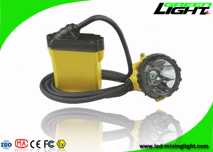 25000lux High Beam Corded Miners Cap Lamp 10.4Ah Big Capacity SAMSUNG Battery With SOS Function