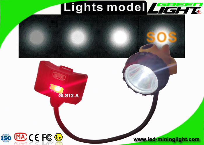 High Brightness Cree Led Headlamp Rechargeable Low Power Warning For Miner Semi - Corded