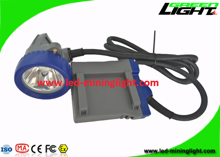 IP68 Waterproof Led Miners Cap Lamp 1.67 Watt 6.6Ah Rechargeable Li - Ion Battery