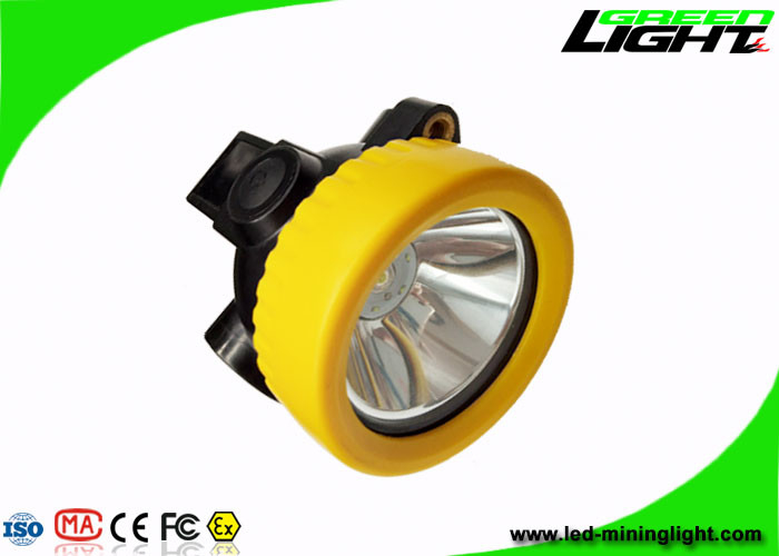 IP68 Waterproof Miners Cap Lamps Cordless 5000lux Brightness Small Size PC Material