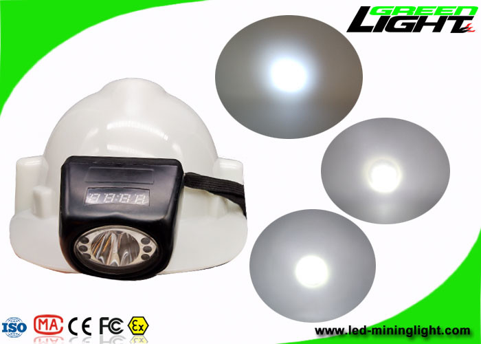 Digital Screen Portable Cordless Mining Cap Lamps IP68 8000lux High Brightness