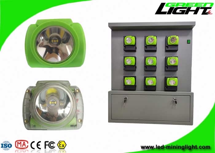 Underground Cordless Mining Lights CREE LED 13000lux OLED Screen With Low Power Warning Function