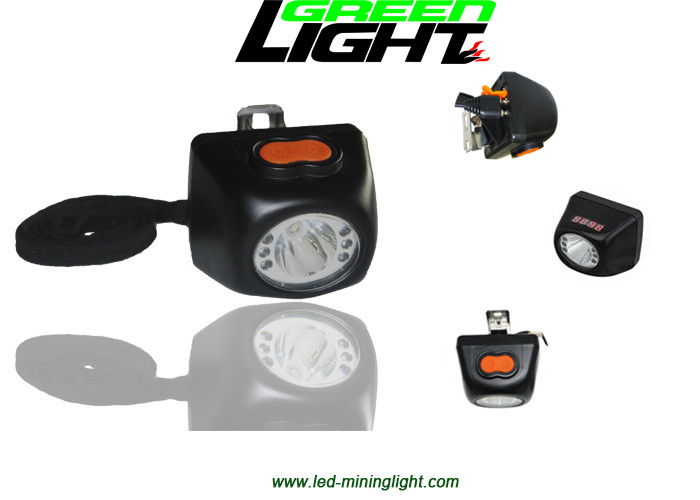 Small Size LED Miners Cap Lamp 8000LUX 221lum Brightness With Digital Screen