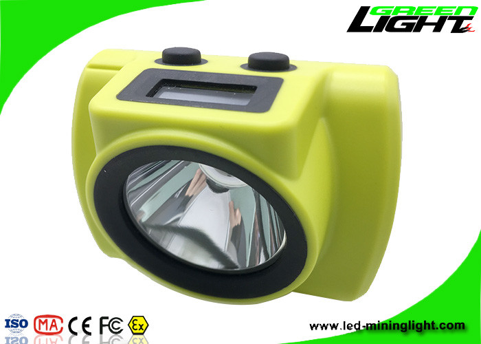 Hard Hats Cordless Mining Cap Lamps OLED Screen USB Charger With Handy Switch