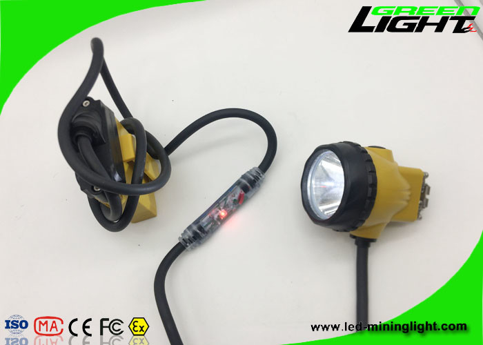 Ip68 Cordless LED Miners Cap Lamp Super Bright Rechargeable Aluminum Cup Material