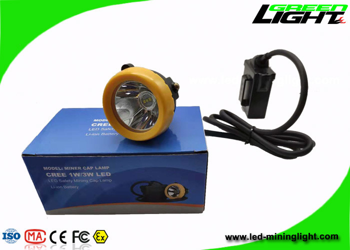Warning Mining Cap Led Tunnel Lamp 7.8Ah Li - Ion Battery With 18hrs Working Time