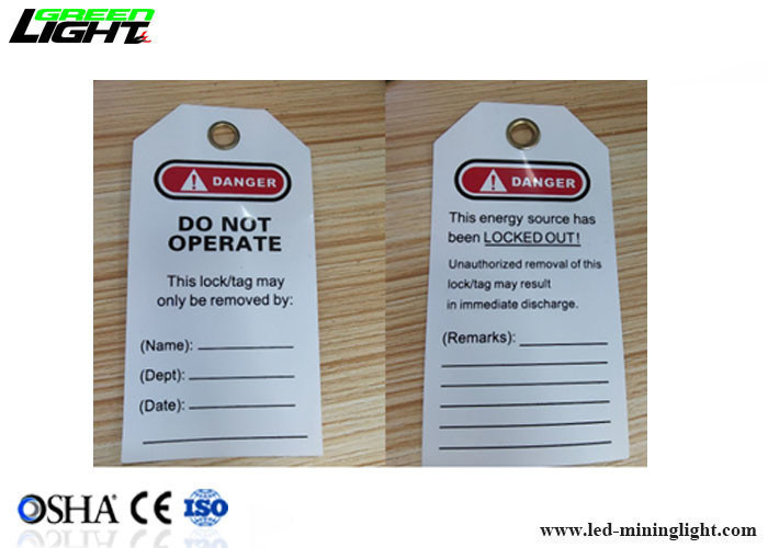 OEM Logo PVC OSHA Safety Lockout Tags Customized Color