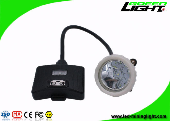 Corded Mining Hard Hat Light 10000 Lux Rechargeable Miners Headlamp 5200mAh Li-ion Battery With Rear Warning Light