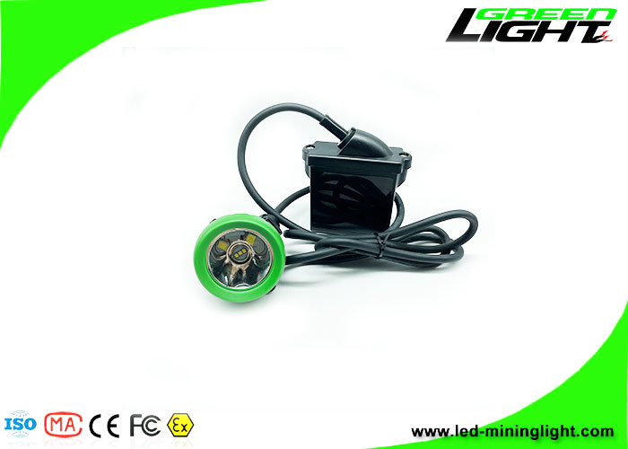 Anti Explosive 12000lux Led Miner Cap Lamp Silicone Button Corded Cap Lamp Color Logo Customized 18hrs Working Time
